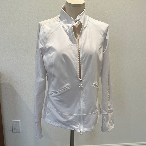 Zella Jackets & Coats Zella White Workout Jacket Size Large Poshmark